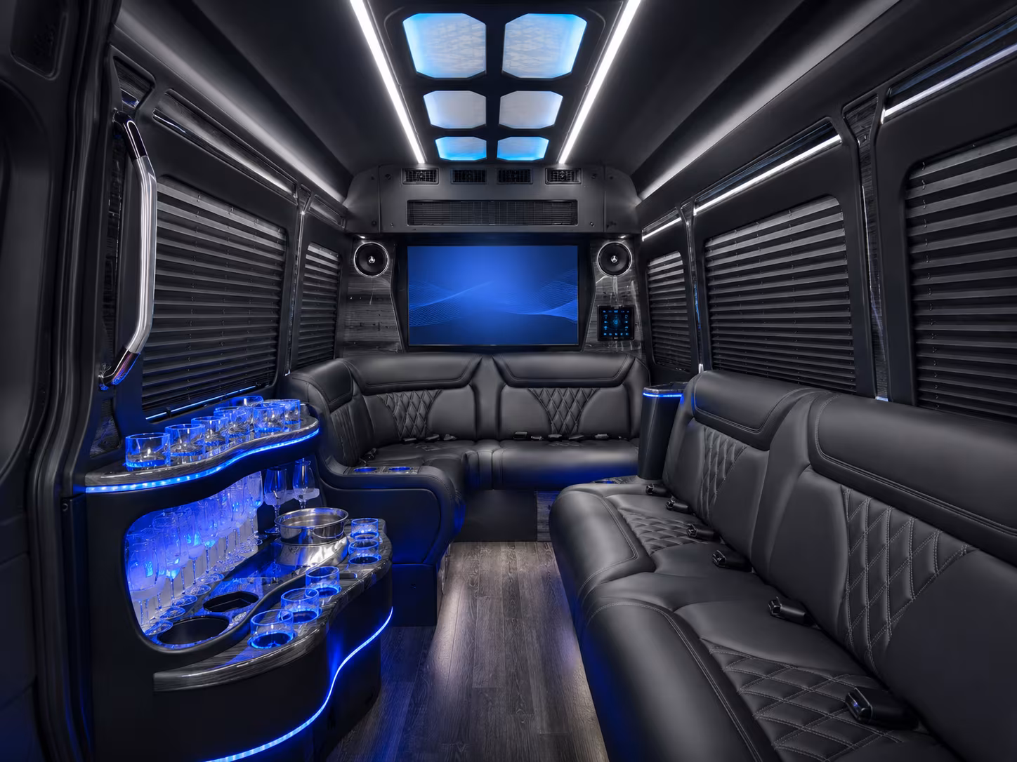 youngstown 15 passenger party bus interior