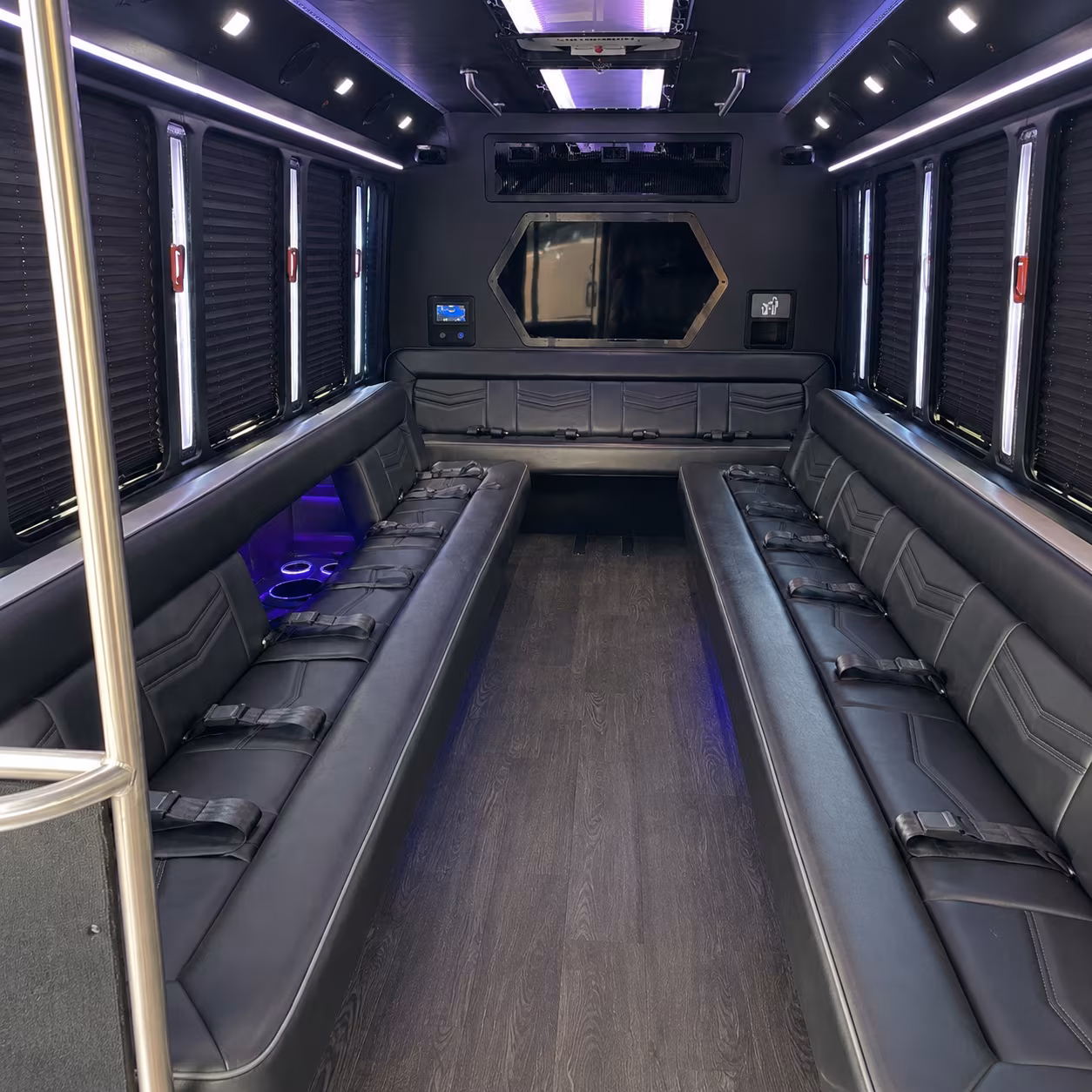 youngstown 18 passenger party bus interior