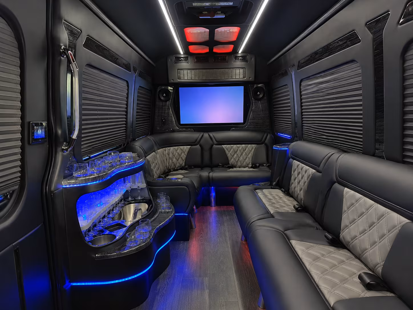 youngstown 50 passenger party bus interior