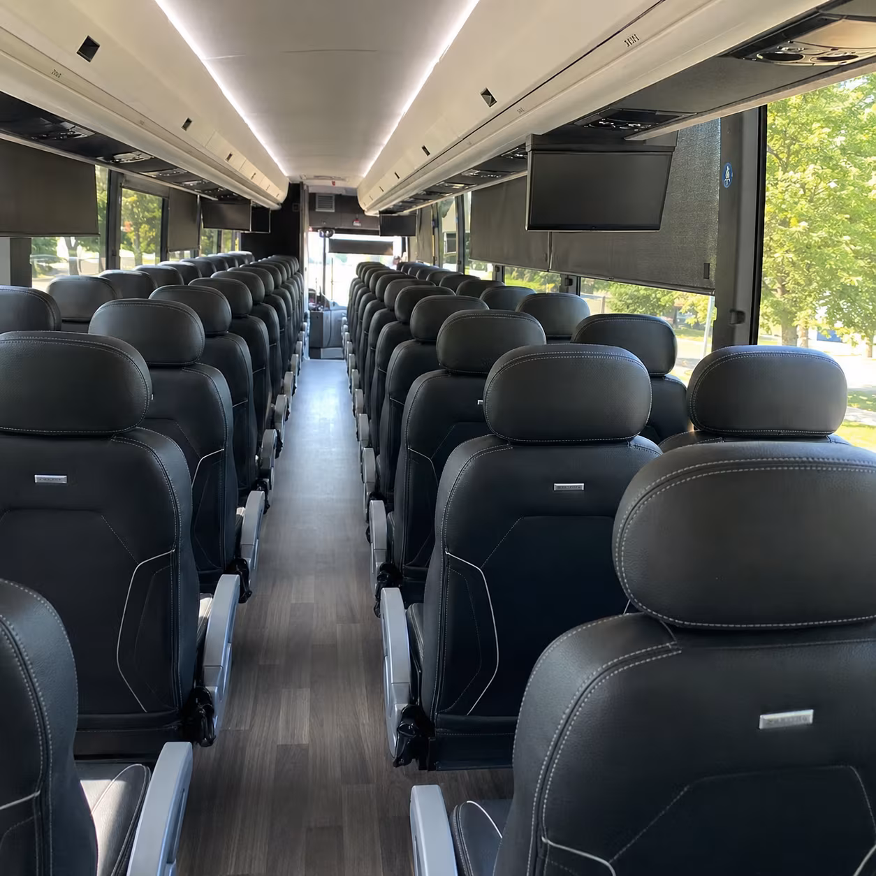 youngstown charter bus rental interior